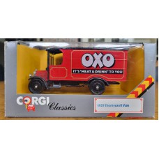 1929 Thornycroft Van-OXO (Corgi 915) 032435109157 made in UK 1:43 new in Box.
